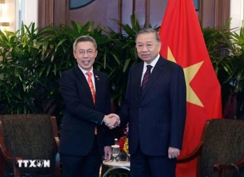 Tổng Bí thư, Chủ tịch nước tiếp các doanh nghiệp lớn của Singapore