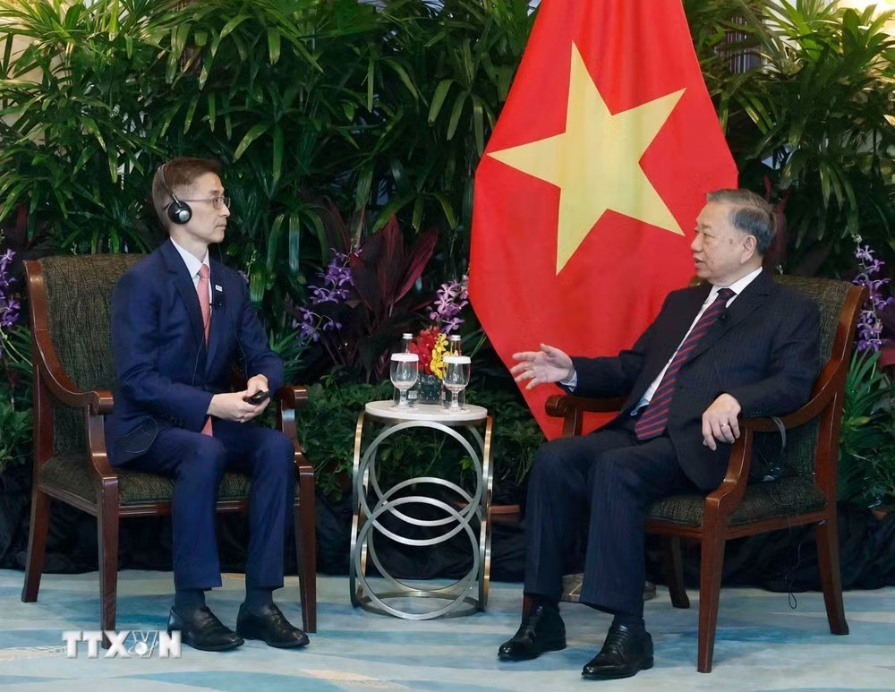 Tổng Bí thư, Chủ tịch nước Tô Lâm tiếp ông Wong Kim Yin, Tổng giám đốc Tập đoàn Sembcorp - Ảnh: TTXVN