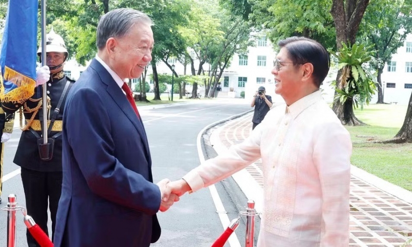 Philippines bắn 21 loạt đại bác chào đón Tổng Bí thư, Chủ tịch nước Tô Lâm