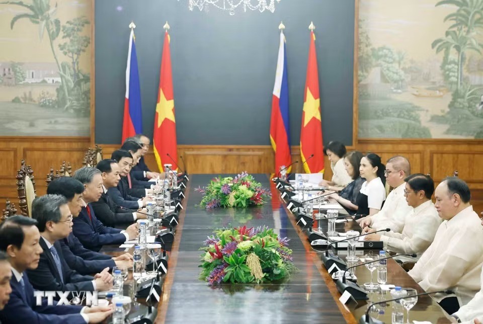 Tổng Bí thư, Chủ tịch nước Tô Lâm và Tổng thống Philippines Ferdinand Romualdez Marcos Jr. hội đàm cấp Nhà nước.