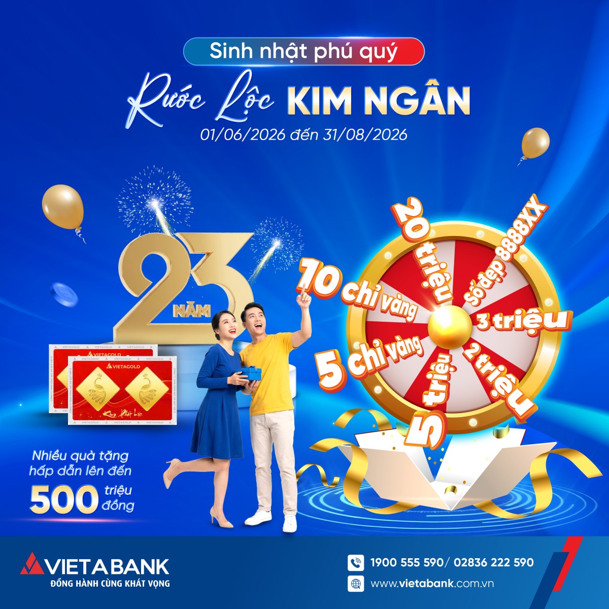 VietABank tri ân 23 năm thành lập, ưu đãi lên đến 500 triệu đồng