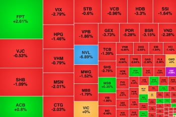 Lực cầu hờ hững khiến VN-Index trượt dốc, FPT ngược dòng