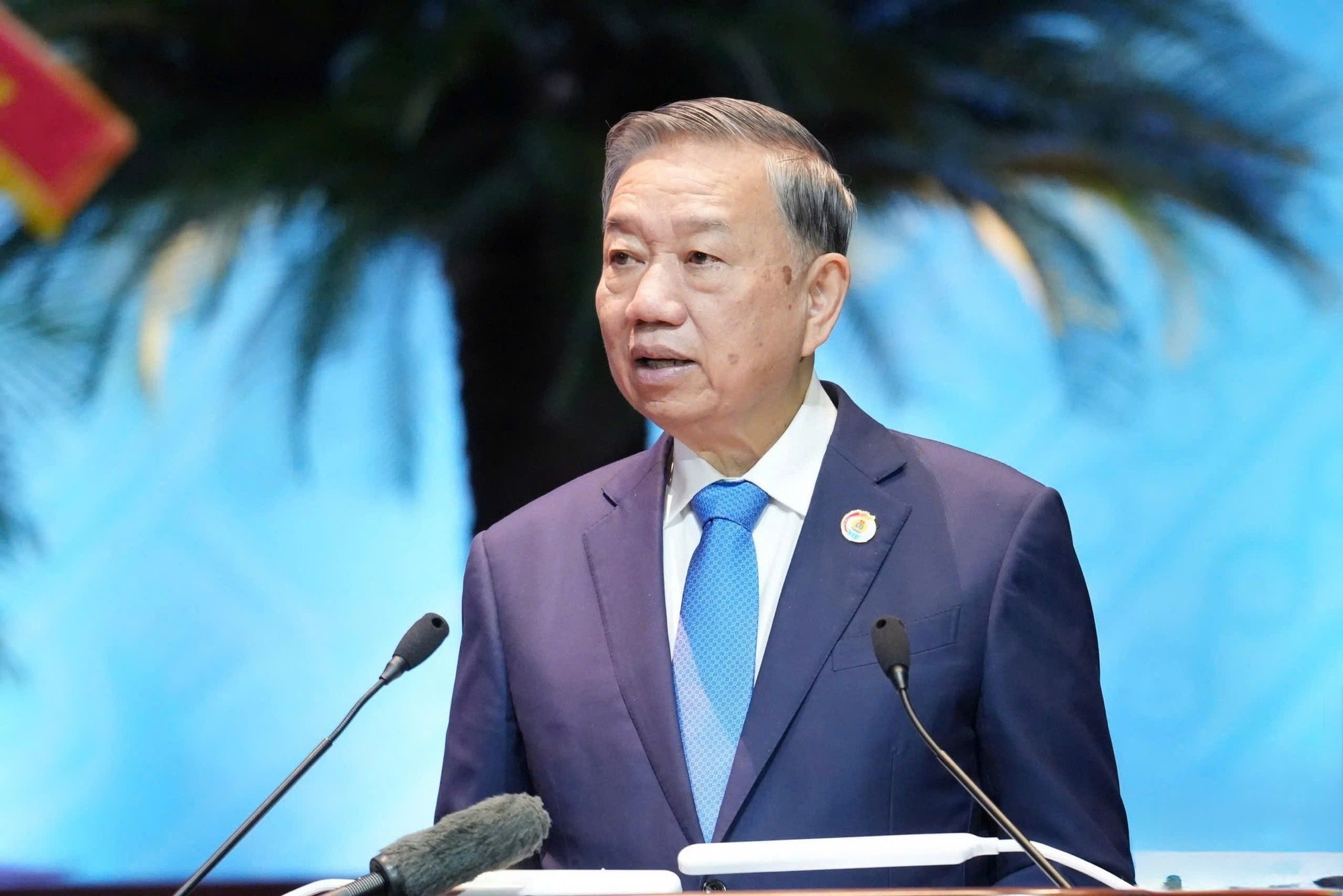 Tổng Bí thư, Chủ tịch nước Tô Lâm phát biểu tại Đại hội Công đoàn Việt Nam lần thứ XIV, nhiệm kỳ 2026–2031. Nguồn: VGP.