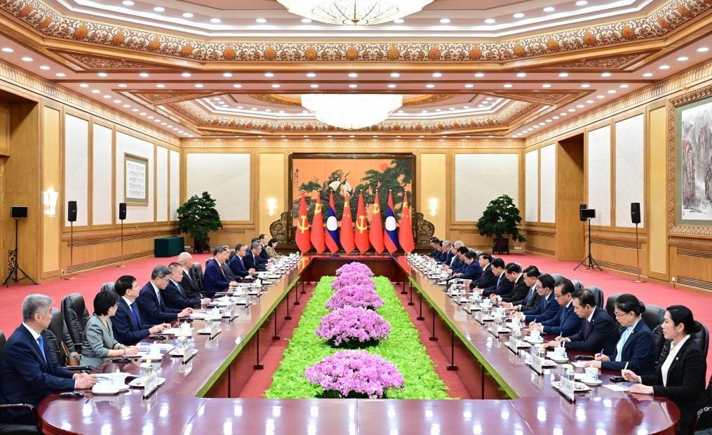 Quang cảnh cuộc hội đàm. Ảnh: Tân Hoa xã