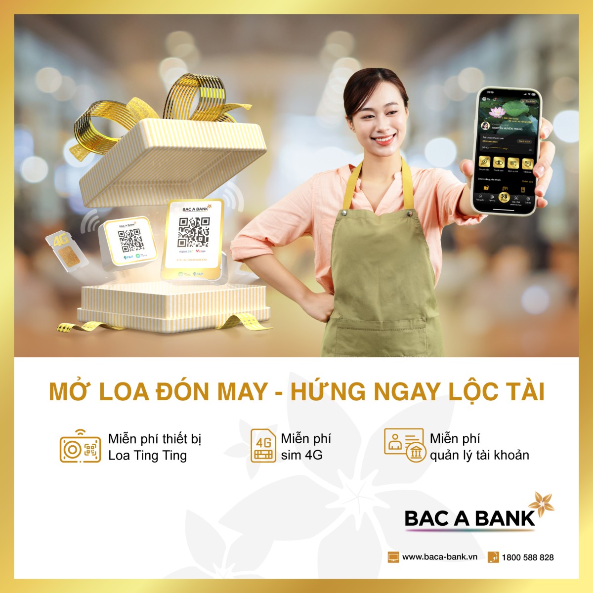 BAC A BANK đưa loa ‘Ting Ting” hỗ trợ hộ kinh doanh