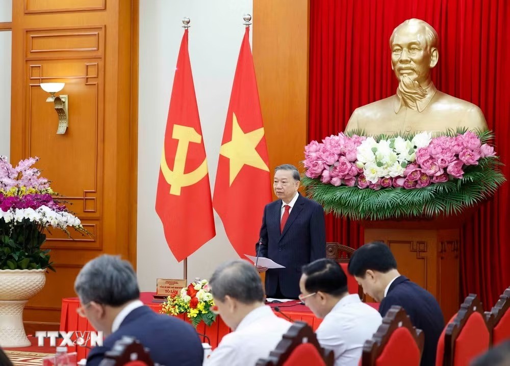 Tổng Bí thư, Chủ tịch nước Tô Lâm phát biểu chỉ đạo - Ảnh: TTXVN