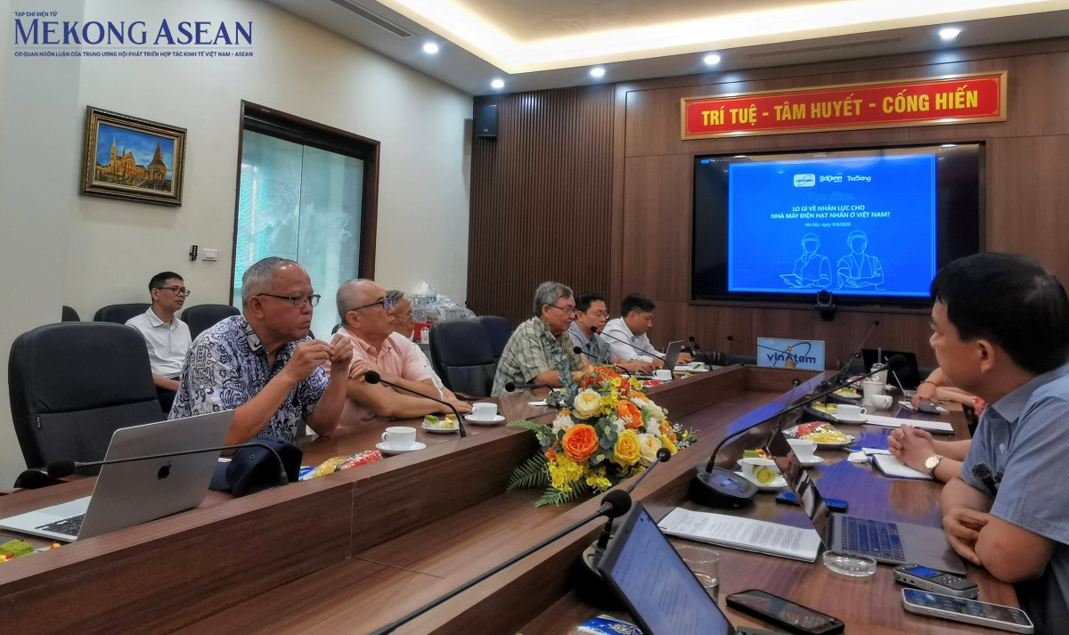 Tọa đàm Lo gì về nhân lực cho nhà máy điện hạt nhân ở Việt Nam? do Viện Năng lượng nguyên tử Việt Nam tổ chức ngày 9/6/2026. Ảnh: Ngọc Linh
