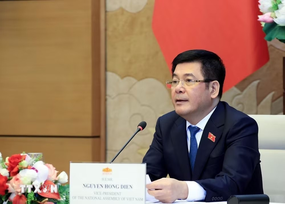 Phó Chủ tịch Quốc hội Nguyễn Hồng Diên phát biểu. (Ảnh: Tuấn Anh/TTXVN)
