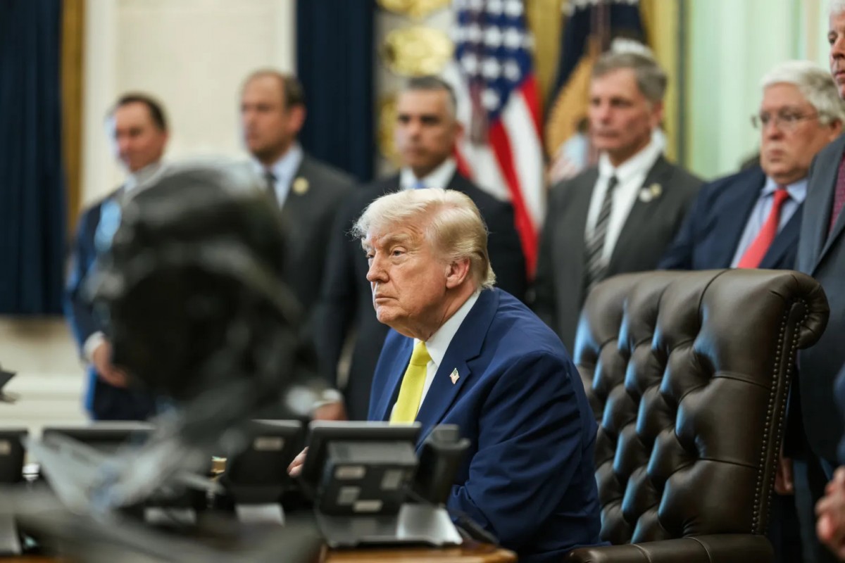 Tổng thống Mỹ Donald Trump tại Phòng Bầu dục. Ảnh: Nhà Trắng