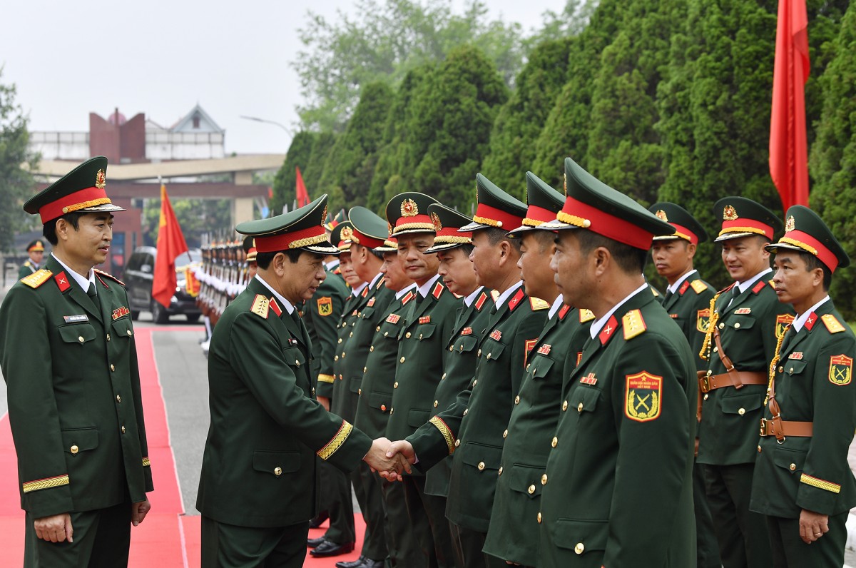Đại tướng Phan Văn Giang, Phó Thủ tướng Chính phủ, Bộ trưởng Bộ Quốc phòng tới dự Lễ công bố - Ảnh: VGP