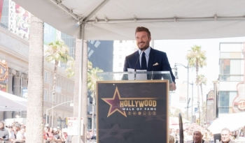 Cựu danh thủ David Beckham nhận sao trên Đại lộ Danh vọng Hollywood