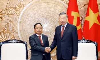 Tổng Bí thư, Chủ tịch nước tiếp Bộ trưởng Tư pháp Lào