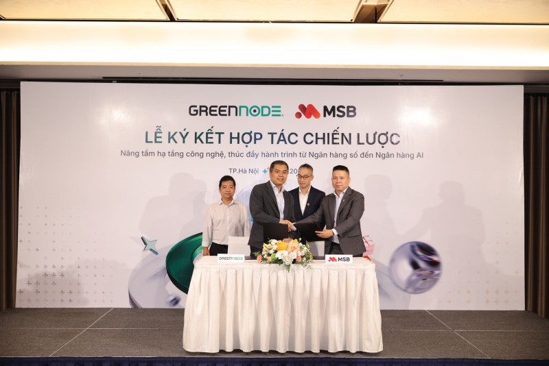 GreenNode và MSB hợp tác đưa AI vận hành trên quy mô toàn ngân hàng. Ảnh: MSB.