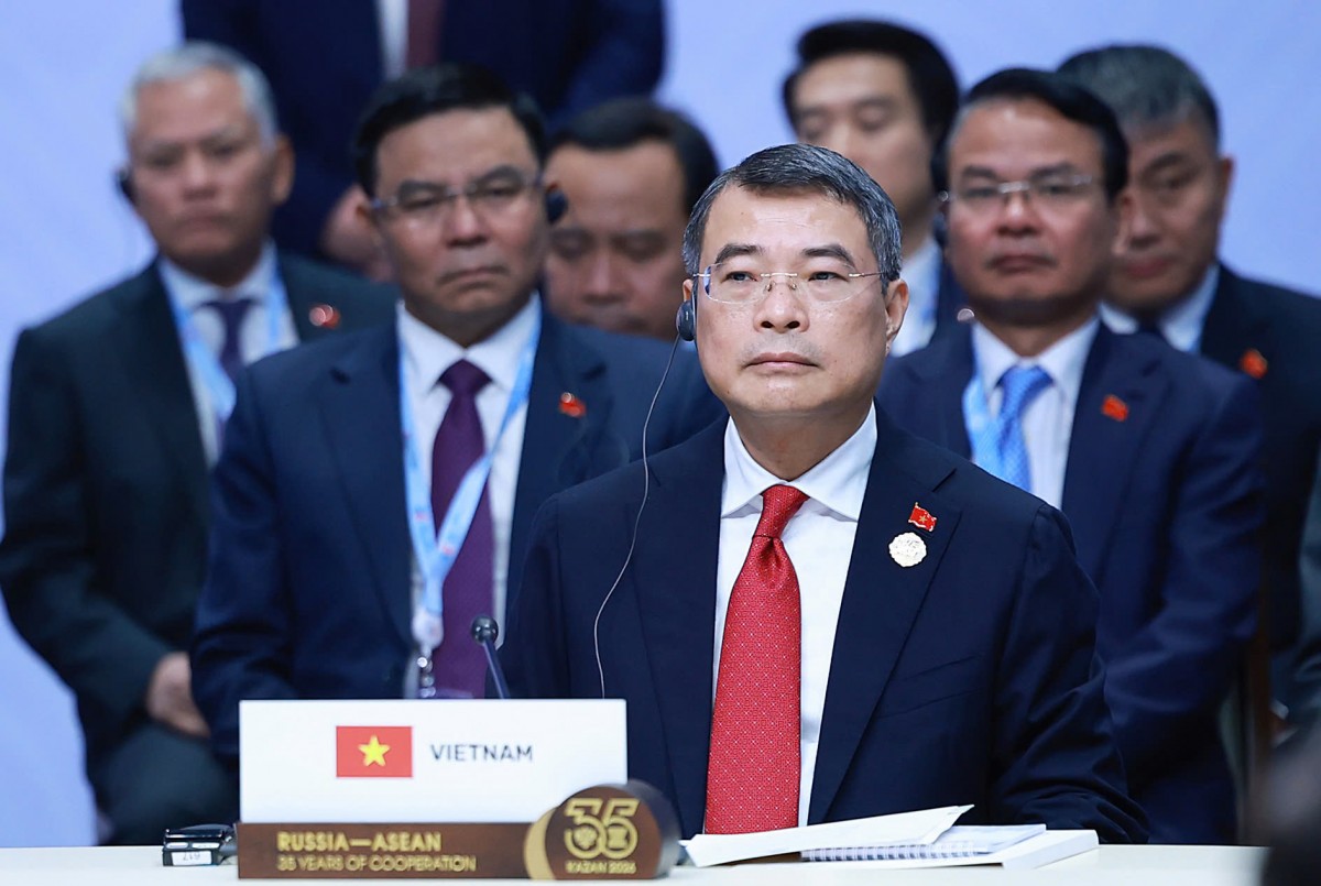 Thủ tướng Chính phủ Lê Minh Hưng dẫn đầu Đoàn đại biểu cấp cao Việt Nam tham dự phiên toàn thể Hội nghị Cấp cao Kỷ niệm 35 năm quan hệ ASEAN - Nga - Ảnh: VGP