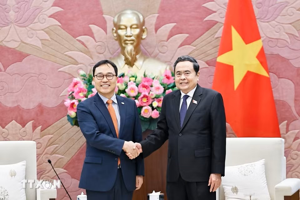 Chủ tịch Quốc hội Trần Thanh Mẫn tiếp Đại sứ Hàn Quốc tại Việt Nam - Ảnh: TTXVN.