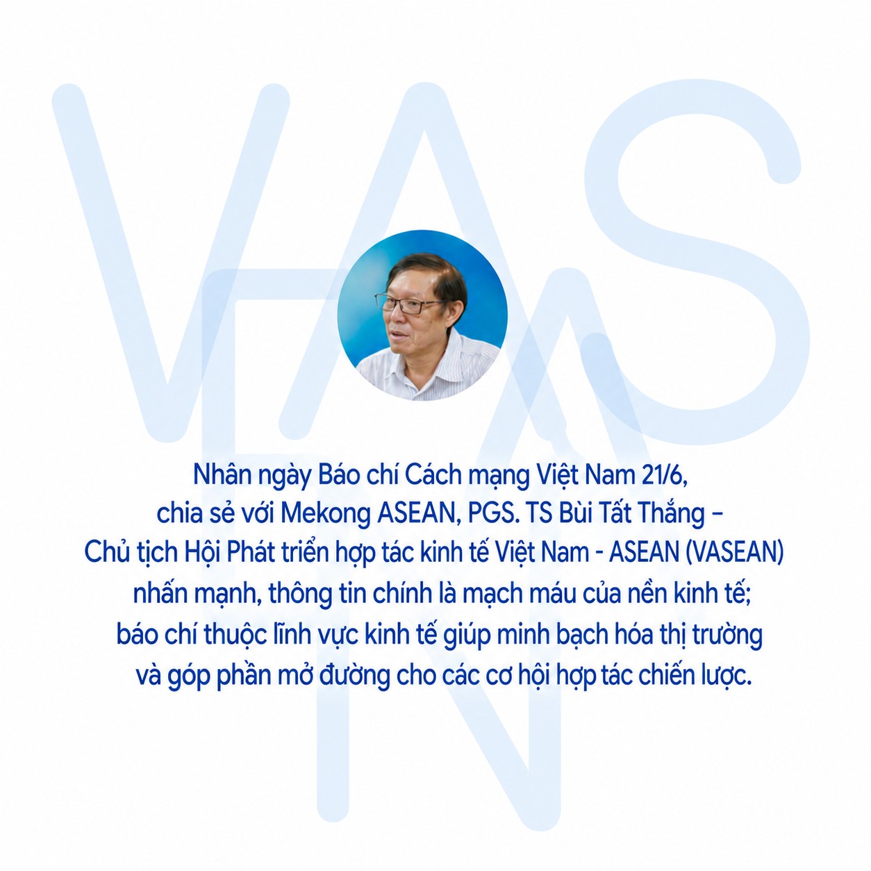 Chủ tịch Hội VASEAN: ‘Thông tin là mạch máu của nền kinh tế’