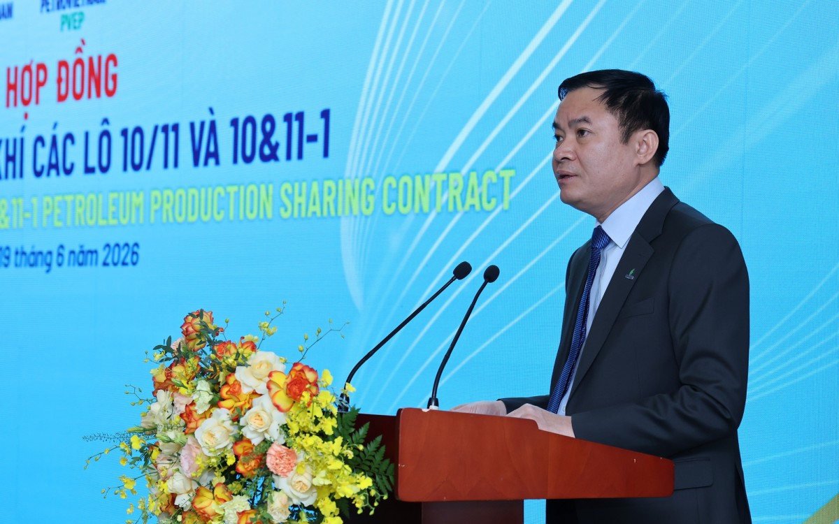 Chủ tịch HĐTV Petrovietnam Lê Ngọc Sơn phát biểu - Ảnh: VGP