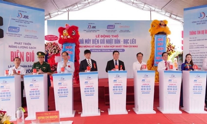 Động thổ Dự án Nhà máy điện gió Nhật Bản - Bạc Liêu gần 2.500 tỷ đồng