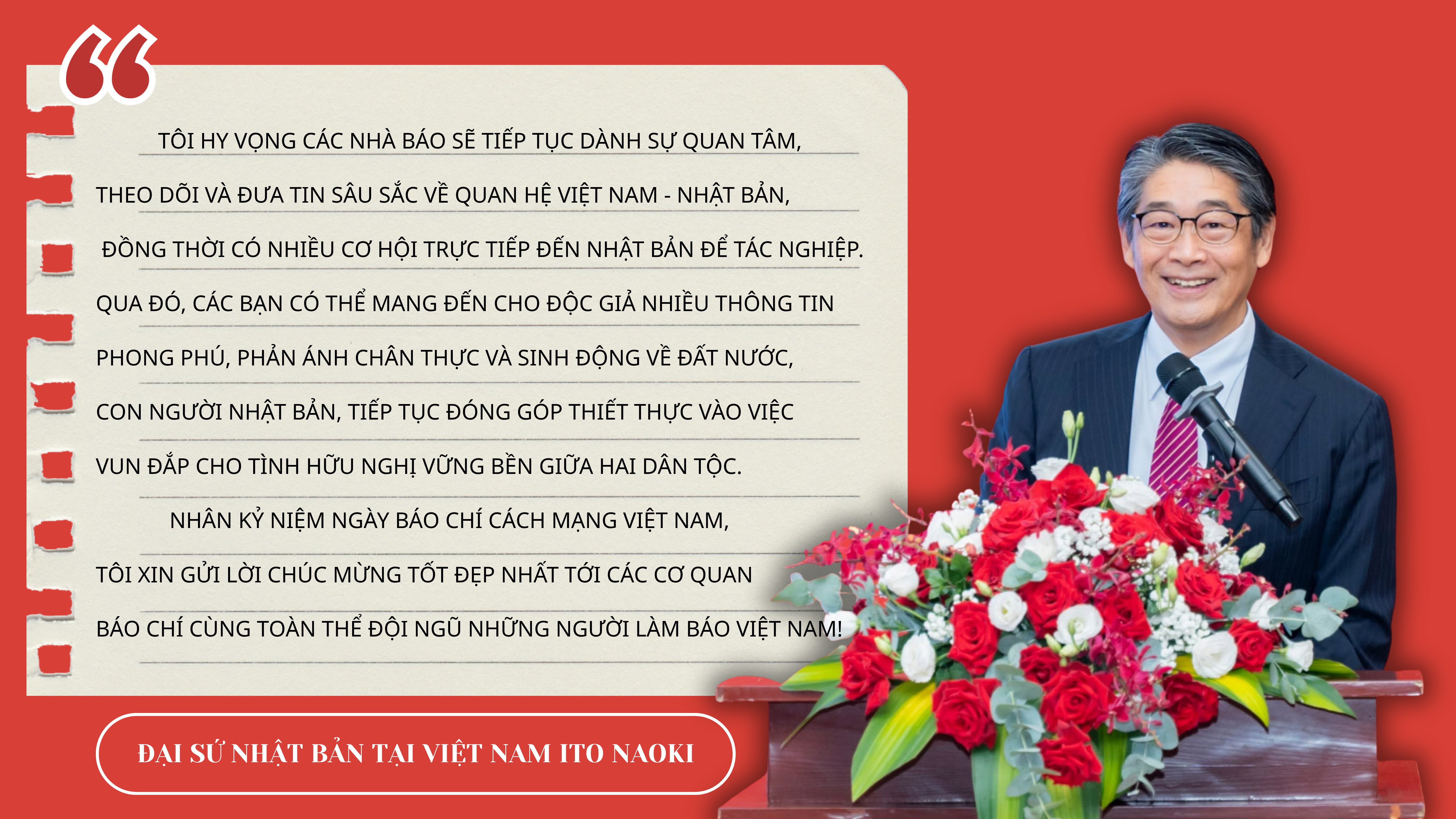 Đại sứ Nhật Bản: ‘Phát huy vai trò cầu nối của báo chí trong giao lưu Việt - Nhật’
