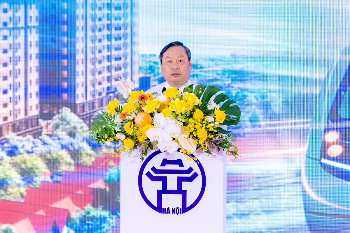Chủ tịch UBND thành phố Hà Nội Vũ Đại Thắng phát biểu - Ảnh: VGP/