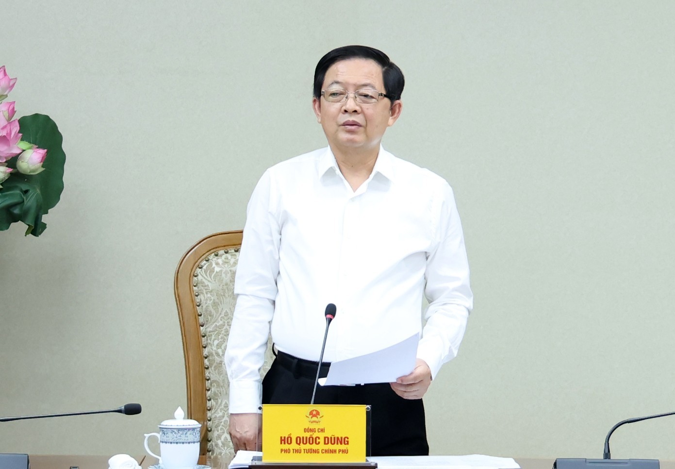 Phó Thủ tướng Hồ Quốc Dũng phát biểu chỉ đạo tại cuộc họp. Nguồn: VGP.