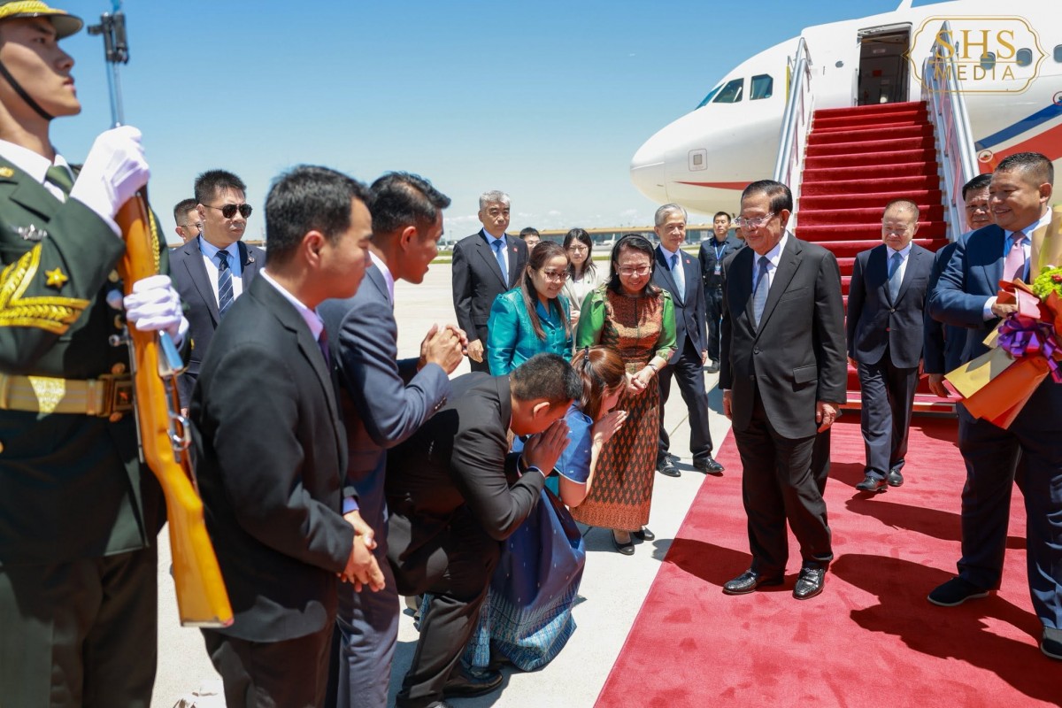 Chuyến thăm Trung Quốc của ông Hun Sen kéo dài ba ngày, từ 25 đến 27/6. Ảnh: Facebook/@Samdech Hun Sen of Cambodia (tài khoản Facebook của ông Hun Sen)