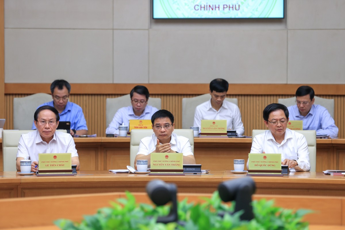 Các đồng chí Phó Thủ tướng: Hồ Quốc Dũng, Nguyễn Văn Thắng, Lê Tiến Châu dự Phiên họp - Ảnh: VGP