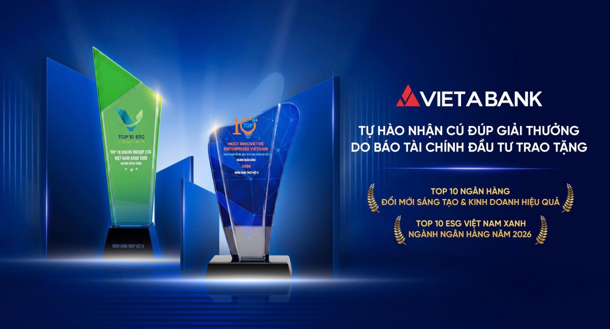 VietABank nhận 'cú đúp' giải thưởng về đổi mới sáng tạo và ESG