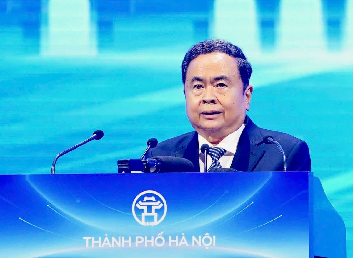 Chủ tịch Quốc hội Trần Thanh Mẫn phát biểu chỉ đạo tại Hội nghị - Ảnh: VGP