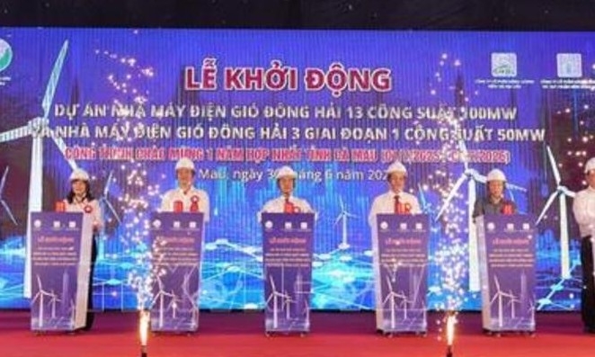 Cà Mau khởi động hai dự án điện gió gần 5.400 tỷ đồng