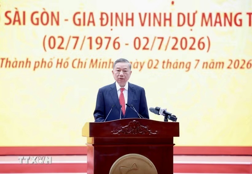 Tổng Bí thư, Chủ tịch nước phát biểu tại lễ kỷ niệm 50 năm thành phố mang tên Chủ tịch Hồ Chí Minhác