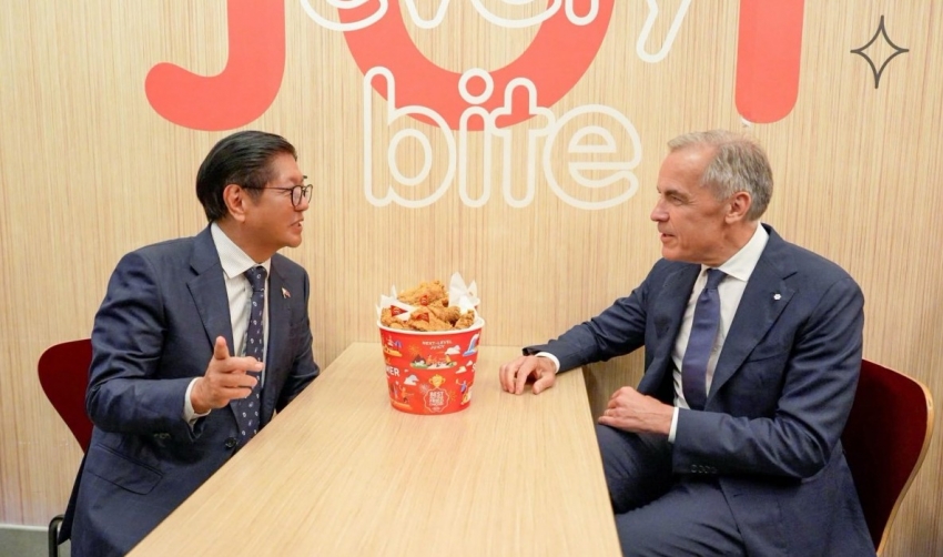 Tổng thống Philippines và Thủ tướng Canada cùng ăn gà rán tại Jollibee