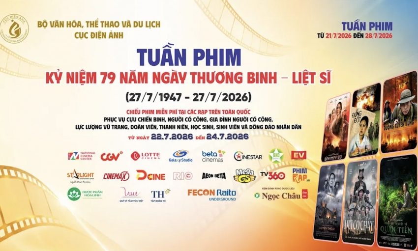 190 cụm rạp sẽ chiếu phim miễn phí kỷ niệm Ngày Thương binh - Liệt sĩ