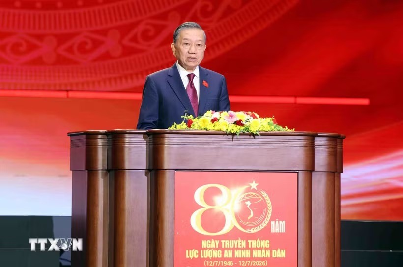 Tổng Bí thư, Chủ tịch nước Tô Lâm phát biểu tại lễ kỷ niệm. Ảnh: TTXVN.