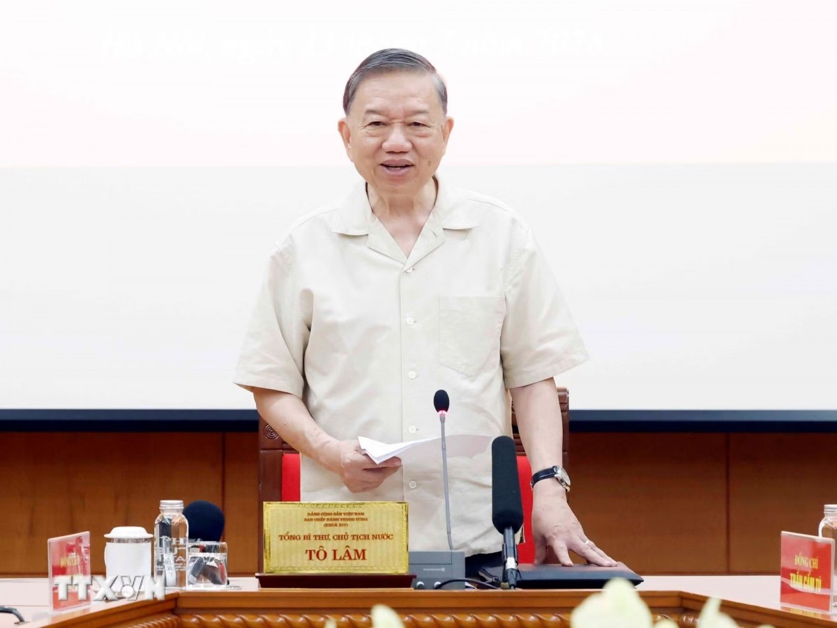 Tổng Bí thư, Chủ tịch nước Tô Lâm phát biểu.