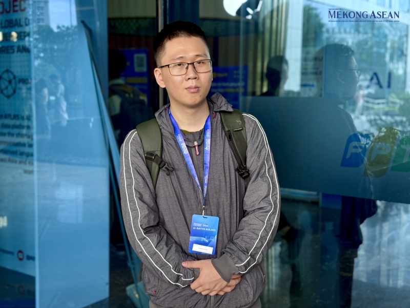 Bạn Bế Trọng Nghĩa, thí sinh tham dự cuộc thi Vietnam AI Innovation Challenge 2026. Ảnh: Hà Anh/Mekong ASEAN. Bạn Bế Trọng Nghĩa, thí sinh tham dự cuộc thi Vietnam AI Innovation Challenge 2026. Ảnh: Hà Anh/Mekong ASEAN.