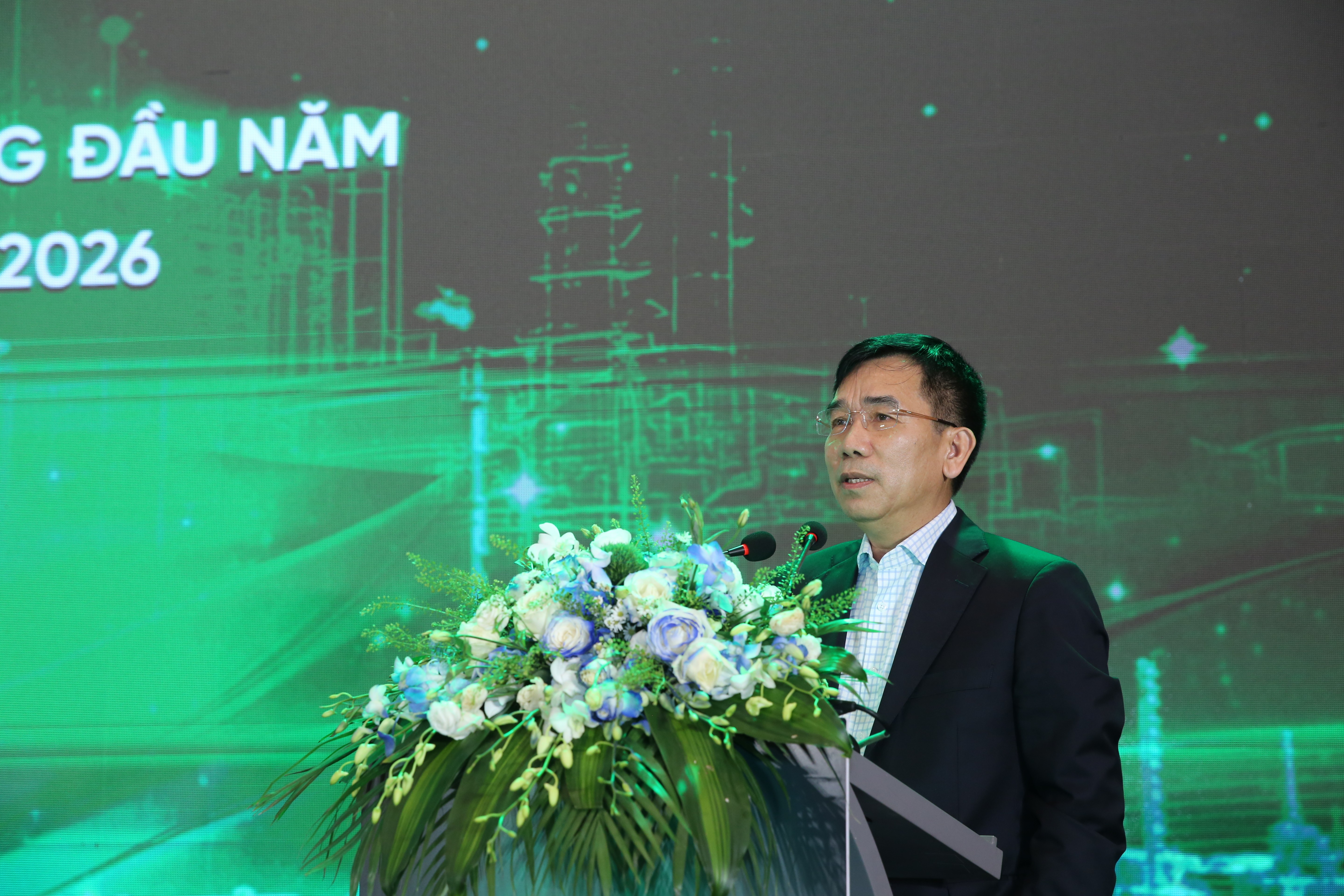 Phó Tổng Giám đốc Petrovietnam Lê Xuân Huyên phát biểu chỉ đạo tại Hội nghị. Nguồn: BSR.