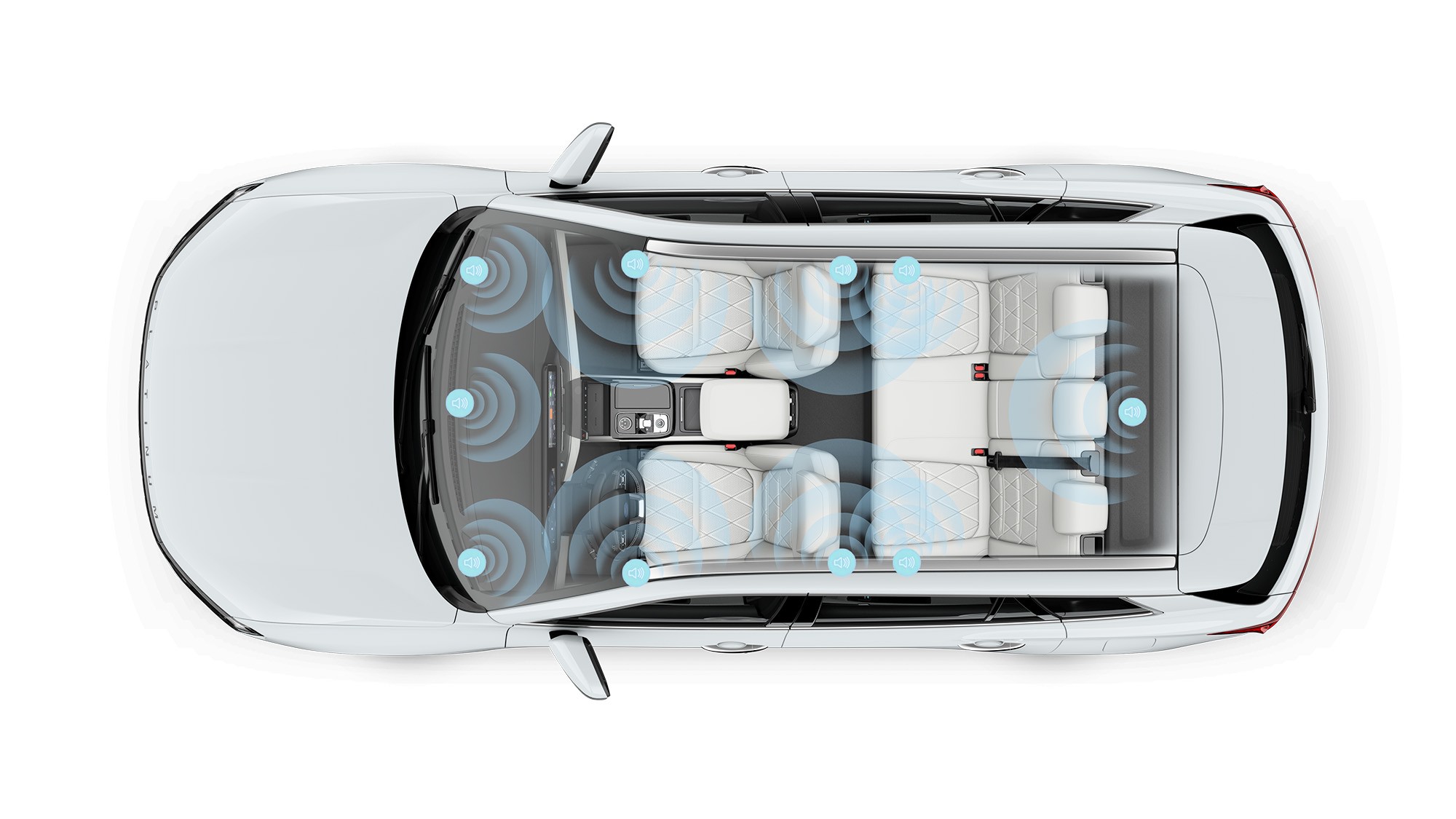 Territory Platinum được nâng tầm với hệ thống 10 loa vòm. Nguồn: Ford Việt Nam.