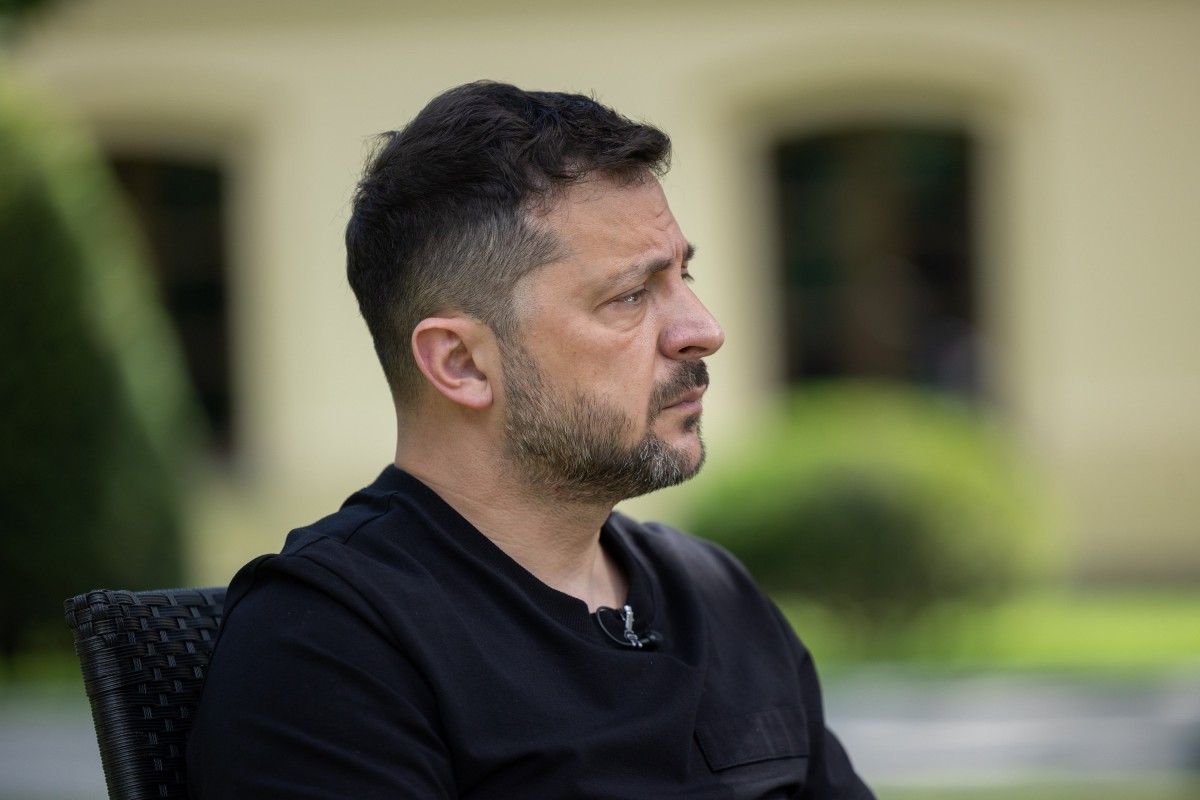 Tổng thống Ukraine Volodymyr Zelensky trong cuộc phỏng vấn với Sky News. Ảnh: X/@ZelenskyyUa