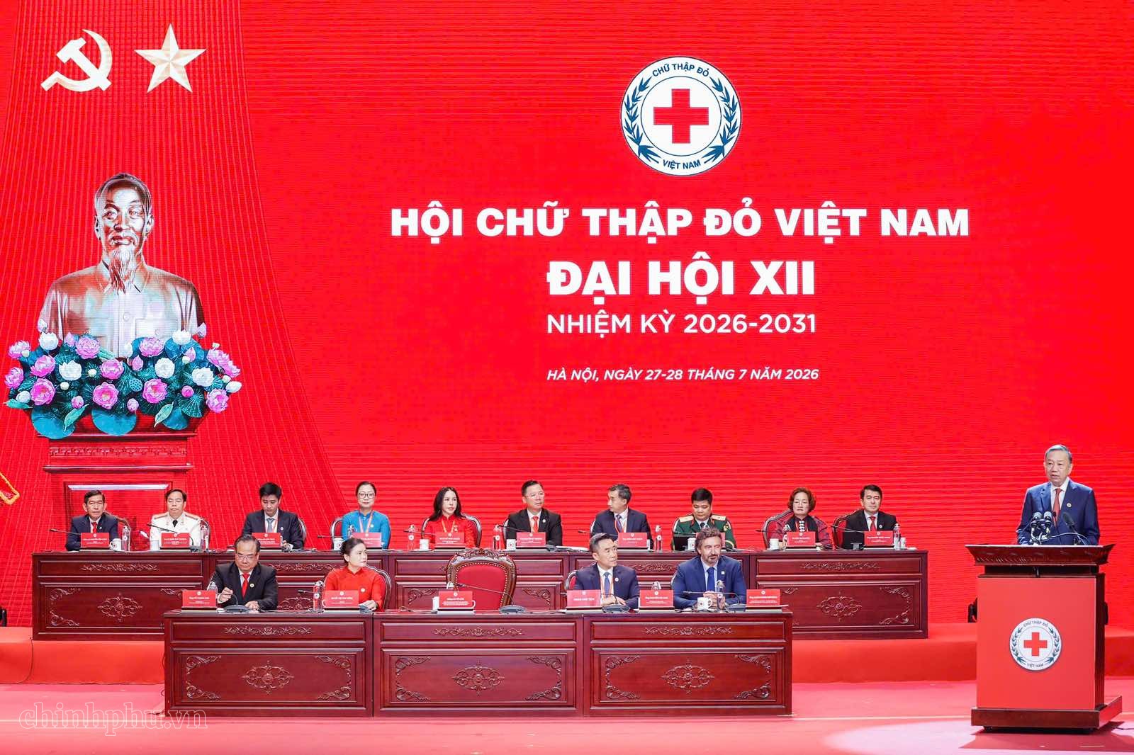 Tổng Bí thư, Chủ tịch nước phát biểu tại Đại hội toàn quốc Hội Chữ thập đỏ Việt Nam