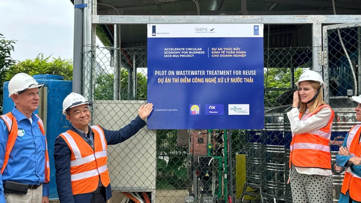 Dự án thí điểm tái sử dụng nước thải công nghiệp tại KCN DEEP C Hải Phòng 2, thuộc khuôn khổ Dự án Thúc đẩy Kinh tế Tuần hoàn cho Doanh nghiệp (ACE-Biz).