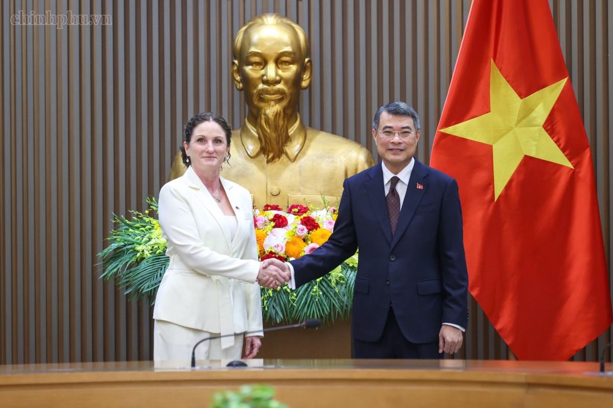 Thủ tướng Chính phủ Lê Minh Hưng tiếp Đại sứ New Zealand tại Việt Nam Caroline Beresford. Ảnh: VGP.