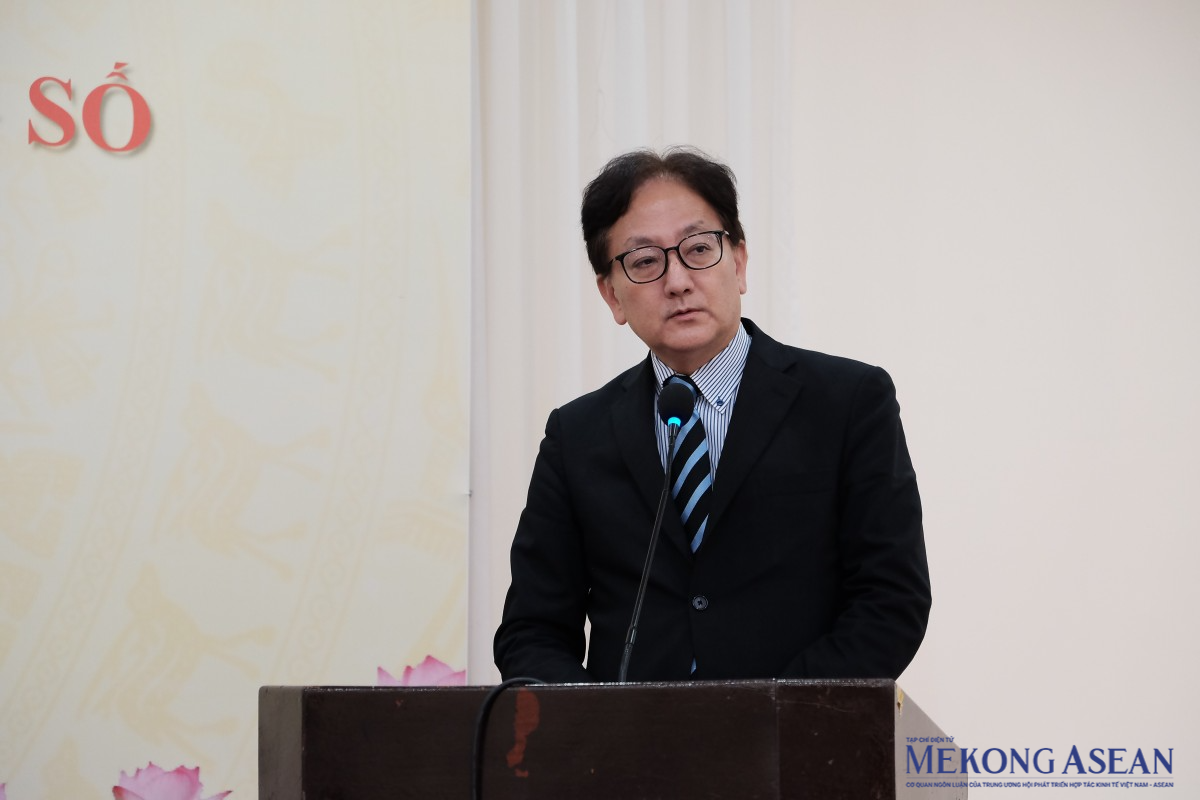 Cục trưởng Cục Bản quyền tác giả Nhật Bản Kawakami Toshihiro tại hội thảo ngày 30/7. Ảnh: Tùng Dương/Mekong ASEAN