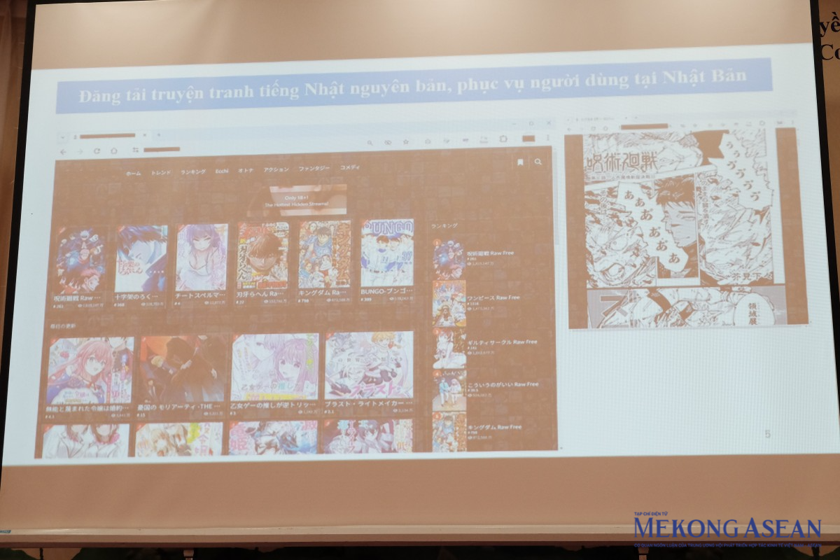 Truyện tranh Nhật Bản được yêu thích trên toàn cầu, song tình trạng vi phạm bản quyền cũng ngày càng gia tăng. Ảnh: Tùng Dương/Mekong ASEAN