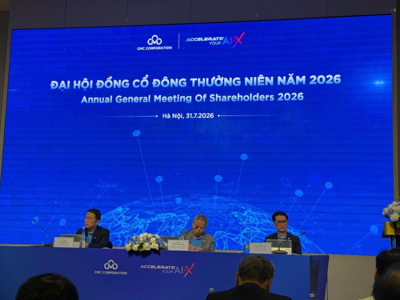 ĐHĐCĐ thường niên năm 2026 của Tập đoàn Công nghệ CMC được tổ chức tại số 21 Duy Tân, Cầu Giấy, Hà Nội.
