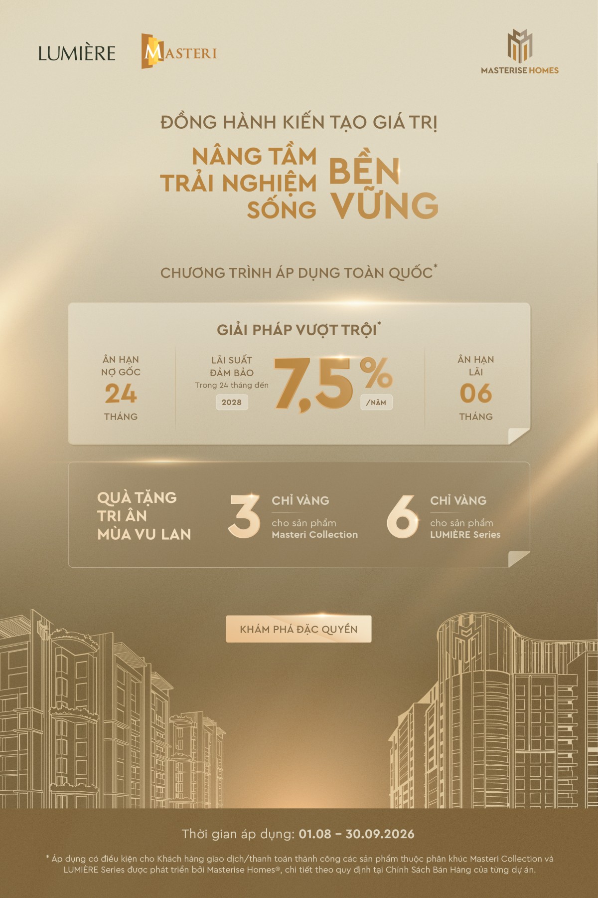 Masterise Homes đồng hành cùng khách hàng với giải pháp tài chính ưu việt
