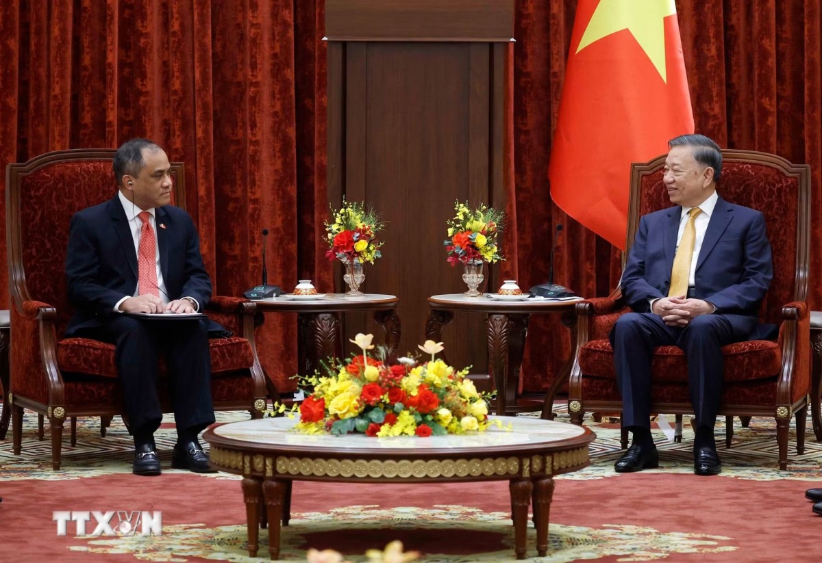 Tổng Bí thư, Chủ tịch nước Tô Lâm với Đại sứ Philippines tại Việt Nam Francisco Noel R. Fernandez III.