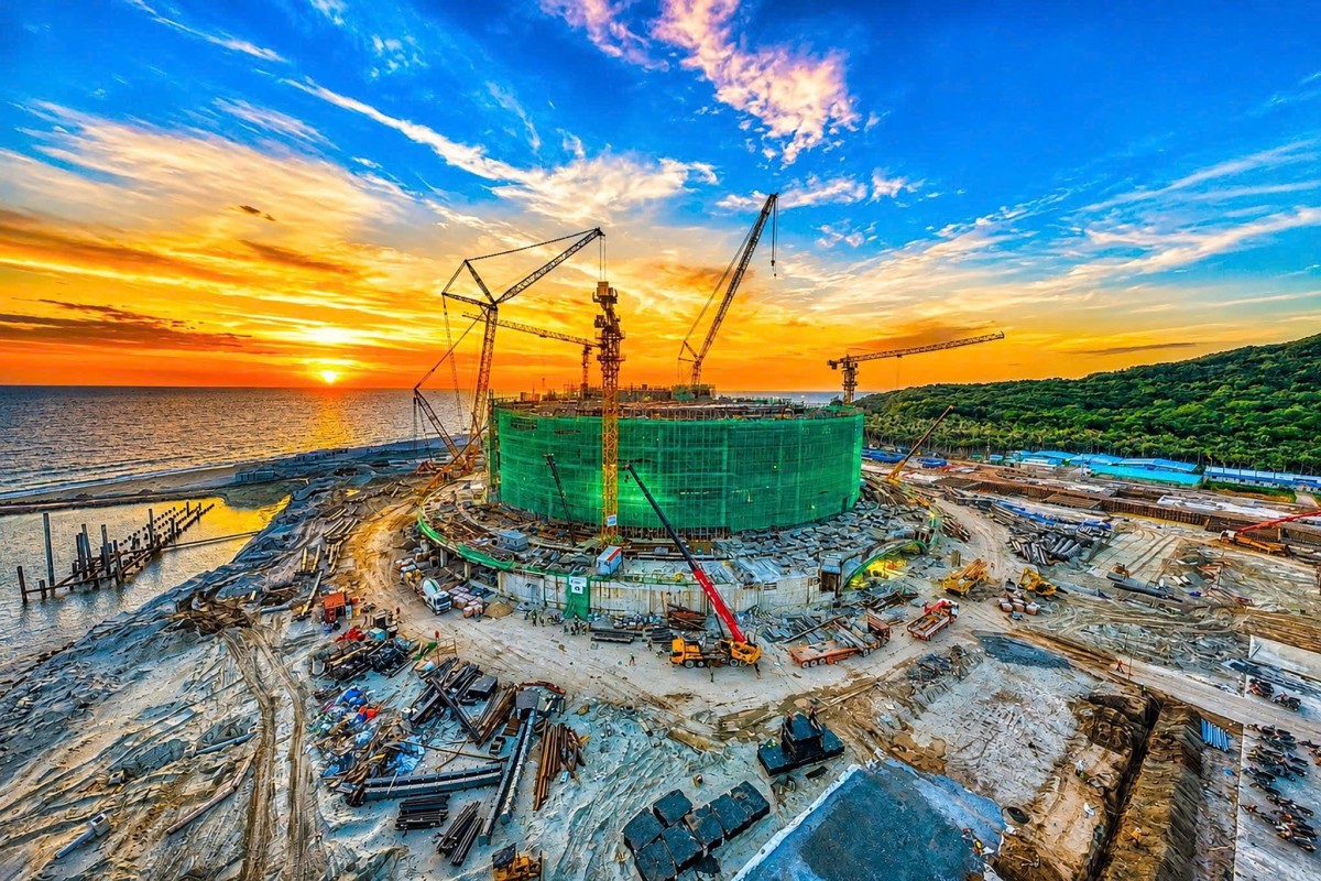 Công trình Nhà biểu diễn đa năng với quy mô đồ sộ đang dần thành hình 