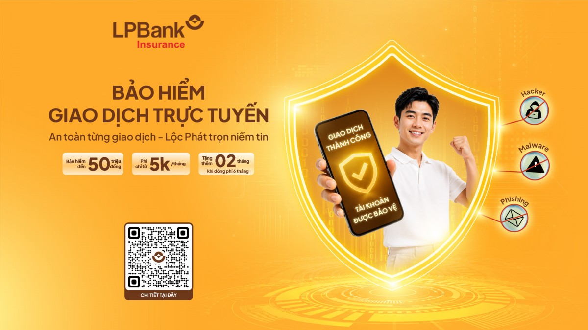 LPBank tăng cường bảo vệ khách hàng với bảo hiểm giao dịch trực tuyến