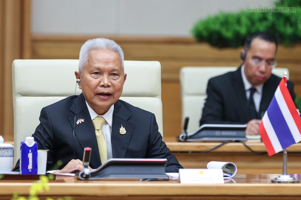 Chủ tịch Quốc hội Thái Lan đánh giá cao những thành tựu phát triển kinh tế-xã hội của Việt Nam cũng như quá trình tinh gọn bộ máy của Việt Nam thời gian qua. Ảnh: VGP.